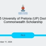 2025 UP Doctoral Commonwealth Scholarship